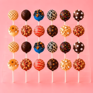 (24 Cake Pops) Plain Cake Pop Party Pack